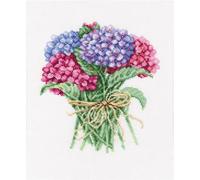 RTO set de broderie au point de croix "Bouquet d'hortensias" M564, 20x21.5 cm
