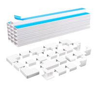 RtottiM Goulotte Passe Cable, 16pcs Goulottes de Câbles Cache Cable TV Mural, Goulotte Cable Autocollante, Cable Management Montage sur Le Mur pour la Gestion des Câbles Maison Bureau-400x30x15mm