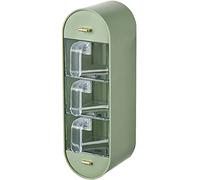 Rtppyakk 1 lot de boîtes à épices, à montage mural, boîte à épices multi-grilles, vert