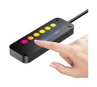 Rtppyakk PC Power Control Contrôle tactile coulissant PC Power Ordinateur de bureau Power SW Power LED On/Off avec câbles de 4 m