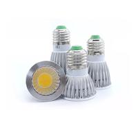 RTQAZWSXE, 10pcs/lot LED COB Spotlight AC220V 5W GU10/E27/E14 Dimmable Home Decor Lamp, MR16 12V Spot Light(Warm White,E27 AC 220V)