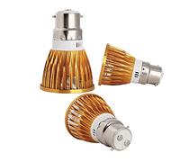 RTQAZWSXE, Lot de 10 ampoules LED for projecteur AC85-240 V GU10/E12/B22/E27/E14 3 W/4 W/5 W, MR16 DC12 V(Warm White 4w,B22 85-265V)
