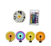 RTQAZWSXE, Lot de 5 puces LED arc-en-ciel AC220V/DC5V 15W, lampe sans lecteur avec projecteur télécommandé à 24 touches, lampadaire(220V+24 key)