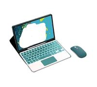 RTQAZWSXE YSJX Ensemble Clavier et étui adapté à l'iPad Air 11(M2/3)/air4/5-10,9 Pouces Universel(Dark Green+Touch Backlit KB+Mouse)