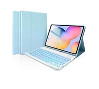 RTQAZWSXE YSJX Ensemble Clavier et étui adapté à l'iPad Pro 11 Pouces 2024/2025 Universel(Sky Blue+Backlit Keyboard)