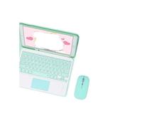 RTQAZWSXE YSJX Étui de Protection for Tablette avec Ensemble Clavier et Souris, adapté à l'iPad air4/5/air11 10.9 Pouces Universel(Square Touch KB+Mouse+Green)