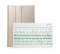RTQAZWSXE YSJX Étui Ultra Fin en Cuir PU avec Clavier détachable rétroéclairé Compatible avec Lenovo Tab M10 FHD Plus 10,3 Pouces TB-X606F/X606X(Or)