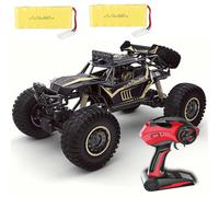 Rtr Deux Batteries 1/8 2.4g 4wd Rc Voiture Electrique Vehicules Tout-Terrain Camion Rtr Modèle Kid Enfants Jouets,Noir