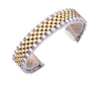 RTRCAGAKM Bracelet de montre 13 mm, 17 mm, 20 mm, 21 mm, adapté for ROLEX, adapté for Oyster, adapté for Perpetual Datejust Daydate, bracelet de montre(Two Tone Yellow Gold,13mm)