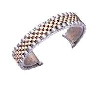 RTRCAGAKM Bracelet de montre 13 mm, 17 mm, 20 mm, 21 mm, adapté for ROLEX, adapté for Oyster, adapté for Perpetual Datejust Daydate, bracelet de montre(Two Tone Rose Gold,13mm)