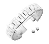 RTRCAGAKM Bracelet de montre adapté au bracelet en céramique J12 for femme et homme, noir et blanc, 16 mm, 19 mm(White,19mm)