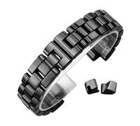 RTRCAGAKM Bracelet de montre adapté au bracelet en céramique J12 for femme et homme, noir et blanc, 16 mm, 19 mm(Black,16mm)