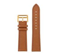 RTRCAGAKM Bracelet de montre adapté for la série for Hermes H, cadran carré, fin, orange, confortable, souple, 14 mm, 16 mm, 18 mm(Brown gold,20mm)