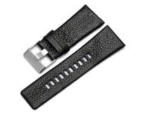 RTRCAGAKM Bracelet de montre en cuir et toile denim de cow-boy for montre for Diesel 26 mm, compatible avec les bracelets for STRONGHOLD DZ4318 DZ4345 DZ4354, bracelets for homme, ceinture marron(Blac