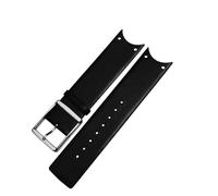 RTRCAGAKM Bracelet de montre en cuir for CK KOV231 KOV232 Series Bracelet de montre ultra-mince for bord incurvé for hommes et femmes 22 mm(Black-silver)