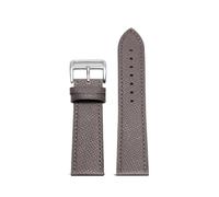 RTRCAGAKM Bracelet de montre en cuir for montre for Hermes 18/20 mm, bracelet confortable et souple for femme(Dark grey-silver,18mm)