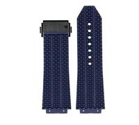 RTRCAGAKM Bracelet de montre for HUBLOT, for BIG, for BANG, en silicone, 25 x 17 mm, 26 x 19 mm, étanche, for homme(K Blue-black,25-17mm)