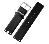 RTRCAGAKM Bracelets de montre en cuir souple for CK K94231 K9423101, adaptés au bracelet for Calvin for Klein 22 mm(Black-silver)