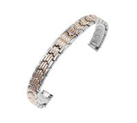 RTRCAGAKM Convient au bracelet de montre en acier for Armani de petite taille, convient for DW, convient for Longines, convient au bracelet en maille for CK de 18 mm(Silver Gold-Steel Strap)