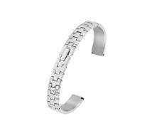 RTRCAGAKM Convient for Armani AR1926 1648 11290 5158544 Bracelet de montre en acier inoxydable Bracelet de chaîne de montre en métal for femme 8 mm 10 mm 12 mm 14(Silver,8mm)