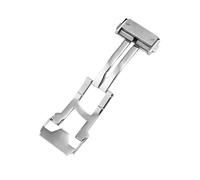 RTRCAGAKM Convient for Hublot Watch Boucle déployante 18 22MM Boucle en acier inoxydable Bracelet en cuir et caoutchouc Accessoires avec(Silver,18mm)