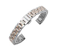 RTRCAGAKM Convient for le bracelet de montre en acier for Armani de petite taille, convient for DW, convient for Longines, convient for le bracelet en maille for CK 6, 8, 10 mm(8mm,Gold-Fine Mesh)