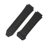RTRCAGAKM Interface convexe 25 * 17mm 26 * 19mm bracelet en Silicone adapté for Hublot bracelet de montre en caoutchouc accessoires bracelet(J02-Black-Black-Z2)