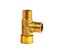 RTRCAGAKM Raccord de Tuyau en Laiton Filetage mâle/Filetage Femelle 1/8" 1/4" 3/8" 1/2" Type T Raccords en cuivre Adaptateur Eau Huile(A Type,1/4")
