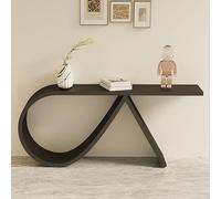 RTREADE Table Console pour Salon Table d'Appoint, Table d'entrée Moderne, avec Cadre en métal, Table Décorative Étroite pour Salon et Couloir, pour Chambre, Entrée(Black,100cm/39.5in)