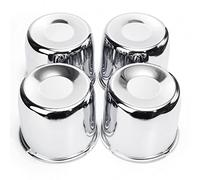 RTRHINOTUNING Lot de 4 Cache-moyeux de Roue à Pousser de 4,25 Pouces pour Jantes de Camion et remorque, Trou Central de 4,25 po, Hauteur de 3,66 Chrome