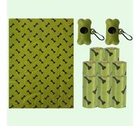 RTRTGS 120 Artikel Hundekotbeutel, mais-Dip-Mix Pet, Polyethylen + Biologisch Abbaubares Material, Halb Biologisch Abbaubarer Hundekotbeutel,(8 Rollen à 15 Stück) Wird mit 2 grünen Spendern geliefert