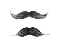 RTRTGS 2 Pièces Fausse Moustache Homme,Fausse Barbe,Moustache,Carnaval des AnnéEs 80 Moustache Deguisement,Adapté Aux Costumes de Cosplay,FêTes d'halloween