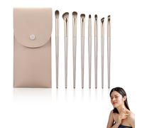 RTRTGS 8 PCS Pinceaux Maquillage, pinceaux maquillages yeux, pinceau estompeur yeux,Pinceau de Maquillage Eye-liner, Pour Sourcils Yeux Cils, Angle Incliné ultra fin