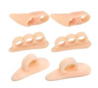 RTRTGS Lot de 3 paires de coussinets en silicone ondulé pour orteils en marteau pour réduire la douleur et la friction - Pour homme et femme