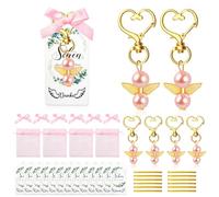 RTRTGS Lot de 6 anges gardiens, porte-bonheur, pendentifs de baptême, pour anniversaires, mariages, confirmations et fêtes de Thanksgiving.