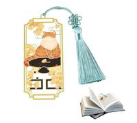 RTRTGS Marque Page en Métal avec Chat, Cadeau pour les Femmes et les Amateurs de Marque-Pages, les Enseignants et les Étudiants, Marque-Page Cadeau pour le Club de Lecture