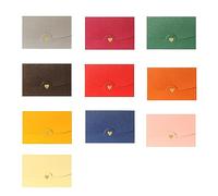 RTRTGS Mini Enveloppes 10 Pièces Mignon avec Boucle en Forme De Cœur pour Les Invitations, Les Mariages, Les Cartes-Cadeaux DIY, Noël Et La Saint-Valentin