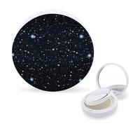 RTSEBVN Boîte à éponges de maquillage à coussin d'air portable avec impression de constellations - Boîte de houppette rechargeable pour fond de teint liquide fait maison BB crème, style, taille unique