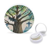 RTSEBVN Boîte à éponges de maquillage portable avec motif fée sur la chauve-souris - Rechargeable - Pour fond de teint liquide fait maison, BB crème, style, taille unique, air, Style :, Taille unique