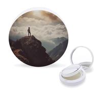 RTSEBVN Étui à éponges de maquillage portable avec impression « Woman on A Top Mountain » - Boîte de houppette rechargeable pour fond de teint liquide fait maison BB crème, style, taille unique, Style