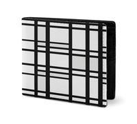 RTSEBVN Joli portefeuille en cuir sergé avec porte-cartes tendance, motif horizontal, petit portefeuille adapté pour les voyages quotidiens, style, taille unique, portefeuille en cuir sergé, Style