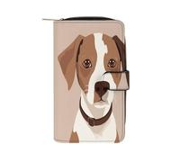 RTSEBVN Portefeuille en cuir multifonction long portefeuille tendance style animation chien impression sac à main en cuir avec pour femmes et hommes, style, 19,7 x 11 x 3,5 cm, portefeuille en cuir