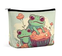 RTSEBVN Trousse de toilette mignonne de grande capacité avec deux grenouilles pour femme, style, taille unique, sacs de maquillage, Style :, Taille unique, Sacs de maquillage