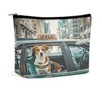RTSEBVN Trousse de toilette mignonne de grande capacité avec impression de chien taxi pour femme, style, taille unique, sacs de maquillage, Style :, Taille unique, Sacs de maquillage