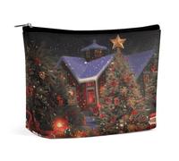 RTSEBVN Trousse de toilette mignonne de grande capacité avec impression de joie de Noël pour femme, style, taille unique, sacs de maquillage, Style :, Taille unique, Sacs de maquillage