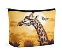 RTSEBVN Trousse de toilette mignonne de grande capacité avec impression girafe et tournesol pour femme, style, taille unique, sacs de maquillage, Style :, Taille unique, Sacs de maquillage