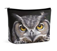 RTSEBVN Trousse de toilette mignonne de grande capacité avec impression hibou aux yeux jaunes pour femmes, style, taille unique, sacs de maquillage, Style :, Taille unique, Sacs de maquillage