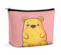 RTSEBVN Trousse de toilette mignonne de grande capacité en forme d'ours avec impression de pommes de terre pour femmes, style, taille unique, trousses de maquillage, Style :, Taille unique, Sacs de