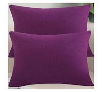RTSFKFS 2 Taie d'oreiller 50x70,60x60,50x50 Housse De Coussin 40x40,45x45 Housse Oreiller 40x60 pour Linen Décorative Chambre Canapé avec Éclair Invisible Taie Oreiller(Purple,50x70 cm 2pcs)