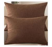 RTSFKFS 2 Taie d'oreiller 50x70,60x60,50x50 Housse De Coussin 40x40,45x45 Housse Oreiller 40x60 pour Linen Décorative Chambre Canapé avec Éclair Invisible Taie Oreiller(Dark Curry,50x70 cm 2pcs)